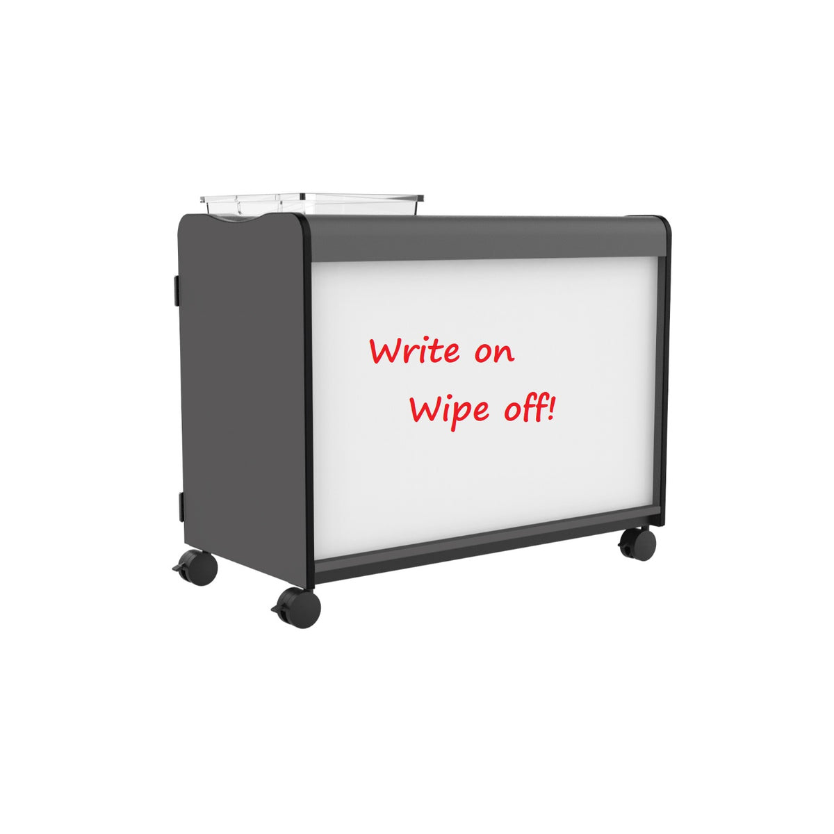 Horizon Makerspace Series 18-Tray Mobile Storage Cart with Doors