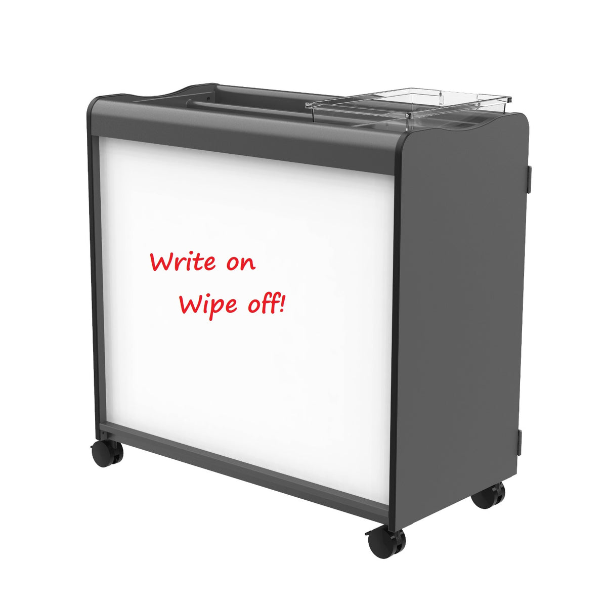 Horizon Makerspace Series 24-Tray Mobile Storage Cart with Doors