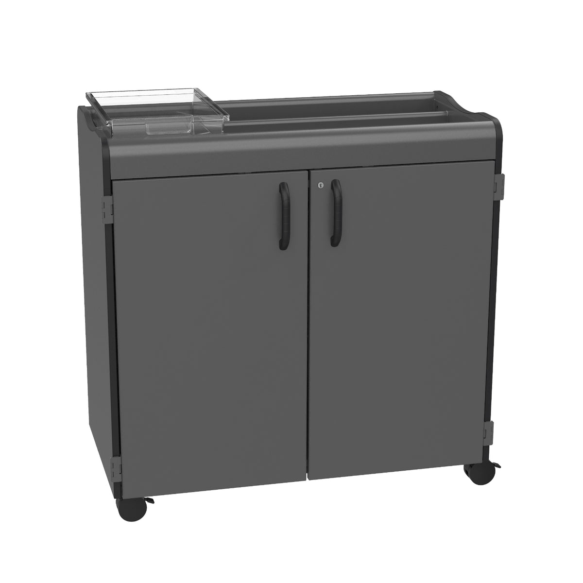 Horizon Makerspace Series 24-Tray Mobile Storage Cart with Doors