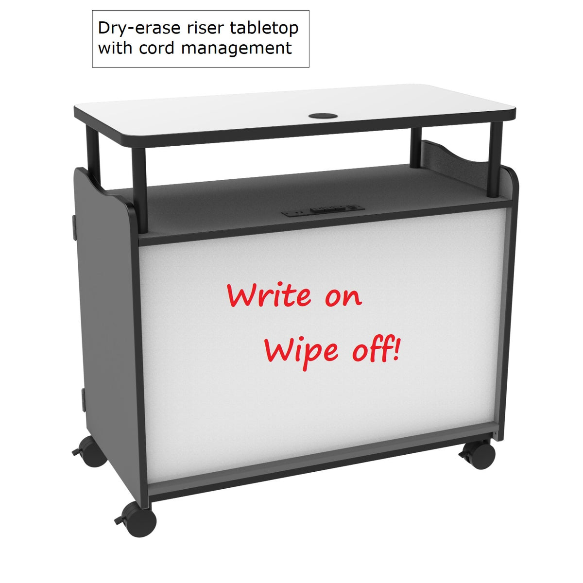 Horizon Makerspace Series Mobile Teachers Workstation with 9 Trays