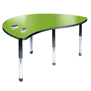 Aero Dry Erase Markerboard Activity Table, 30" x 48" Merge, Oval Adjustable Height Legs