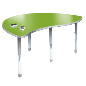 Aero Dry Erase Markerboard Activity Table, 30" x 60" Merge, Oval Adjustable Height Legs