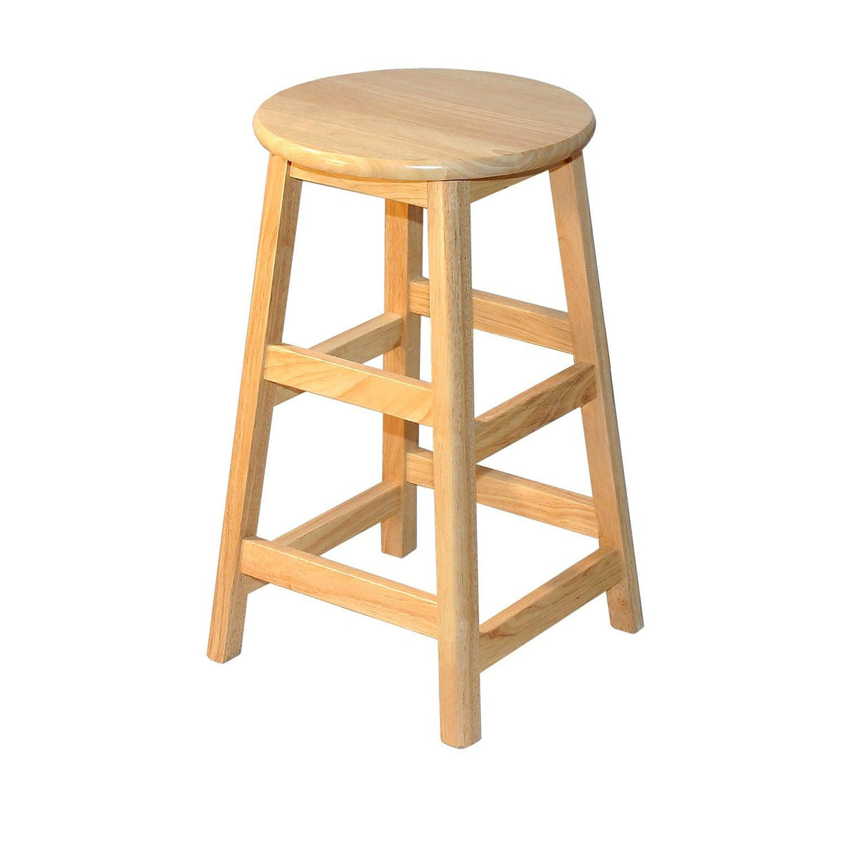 Solid Hardwood Stool, 24" Height