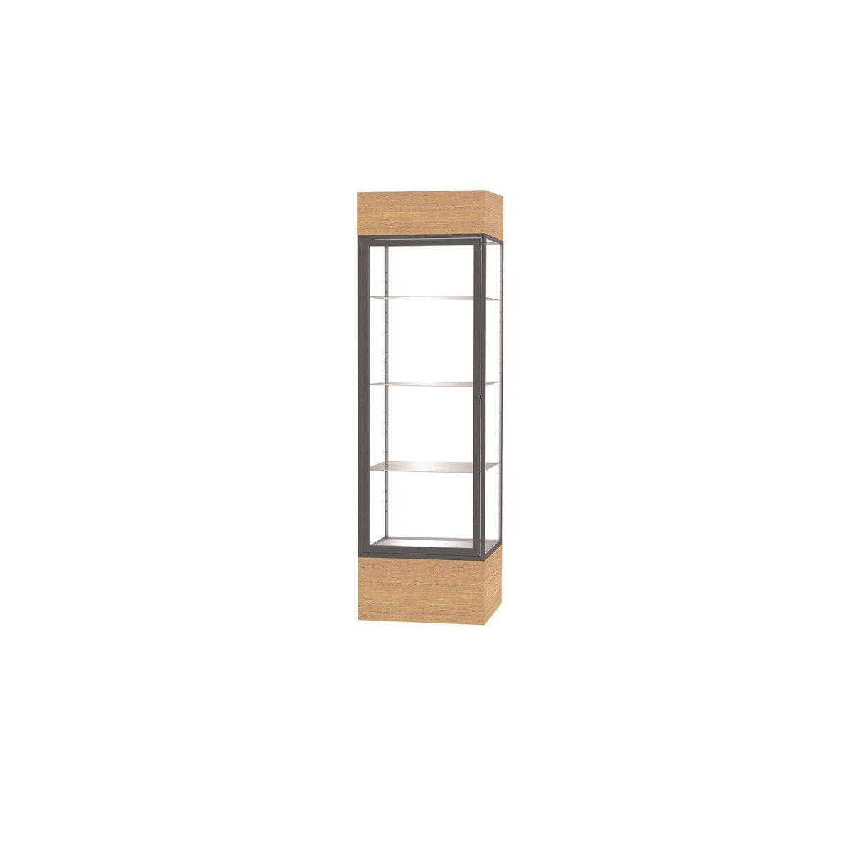 Keepsake Series Lighted Floor Display Case, 24"W x 80"H x 24"D