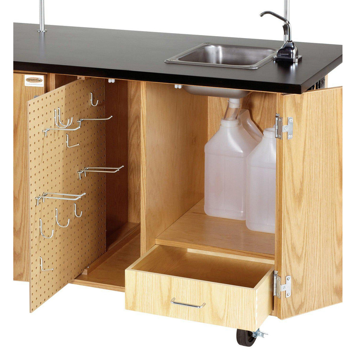 Mobile Instructor's Desk With Storage