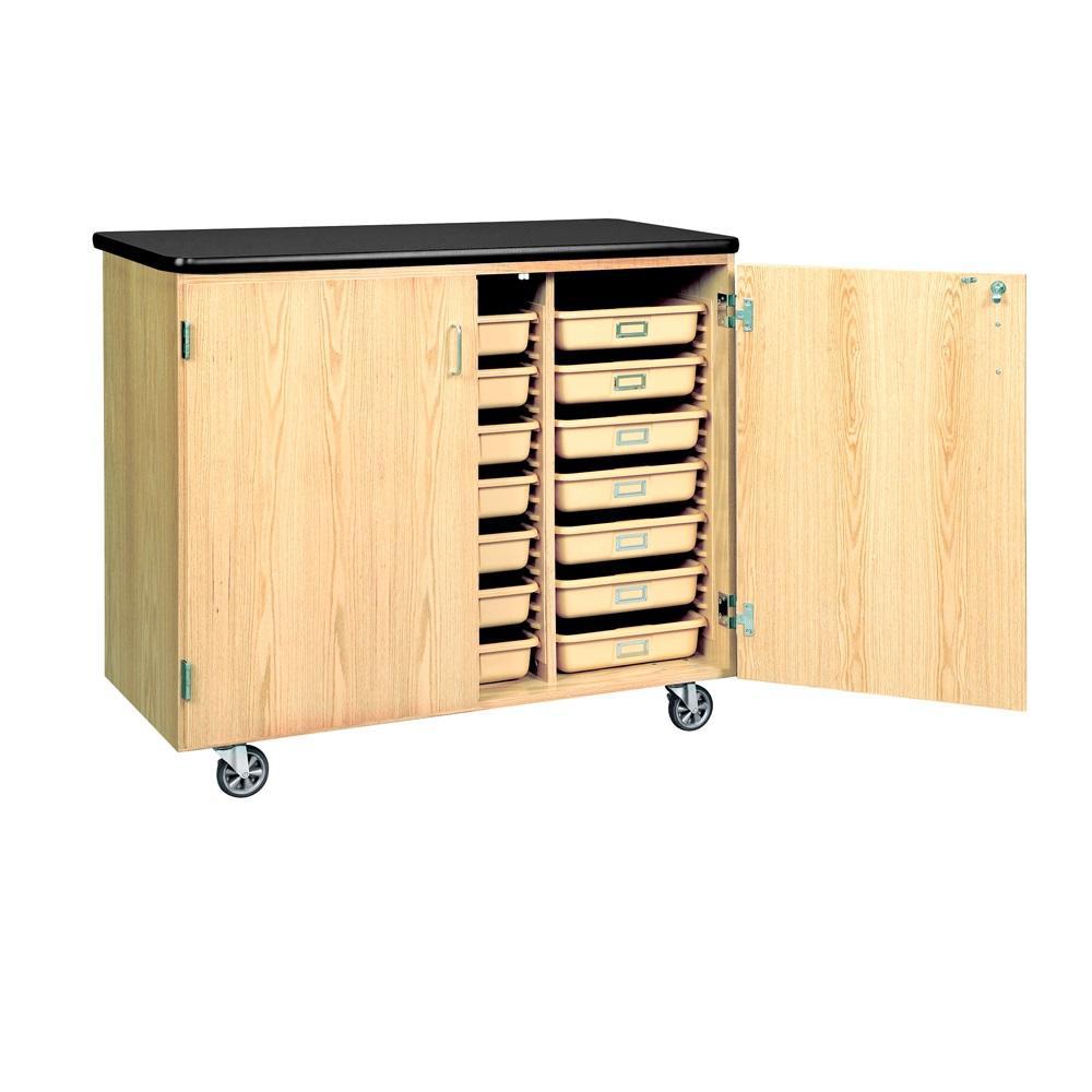 Mobile Tote Tray Storage Cabinet