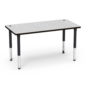 5700 Series Technology Tables, 24" - 32" Adjustable Height-Tables-24" x 60"-Char Black-Grey Nebula with Char Black Edge Banding