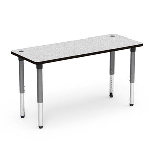 5700 Series Technology Tables, 24" - 32" Adjustable Height-Tables-24" x 60"-Silver Mist-Grey Nebula with Char Black Edge Banding
