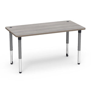 5700 Series Technology Tables, 24" - 32" Adjustable Height-Tables-30" x 60"-Silver Mist-Looks Likatre with Adobe Edge Banding