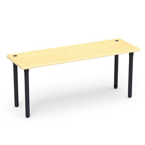 5700 Series Technology Tables, 30" Fixed Height-Tables-24" x 72"-Char Black-Fusion Maple with Fusion Maple Edge Banding