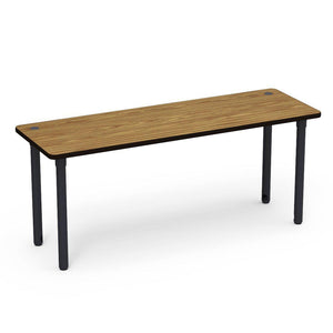 5700 Series Technology Tables, 30" Fixed Height-Tables-24" x 72"-Char Black-Medium Oak with Char Black Edge Banding