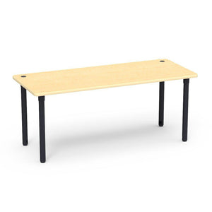 5700 Series Technology Tables, 30" Fixed Height-Tables-30" x 72"-Char Black-Fusion Maple with Fusion Maple Edge Banding
