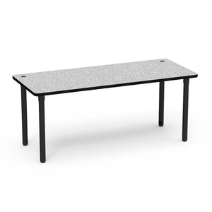 5700 Series Technology Tables, 30" Fixed Height-Tables-30" x 72"-Char Black-Grey Nebula with Char Black Edge Banding