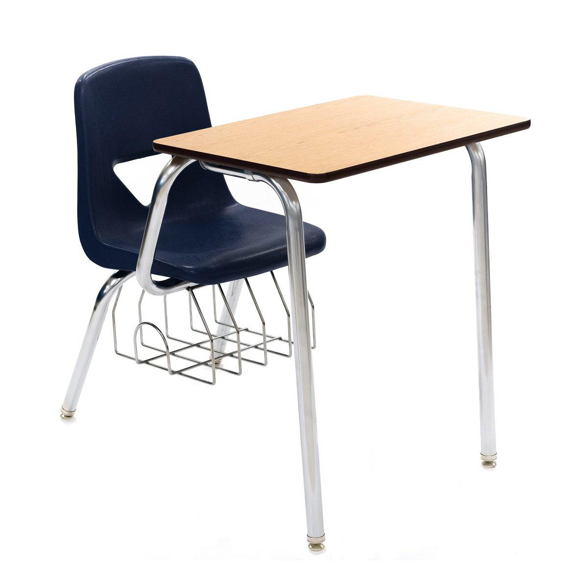 620 Series Combo Desk, 15-1/2" Seat Height, High-Pressure Laminate Top, with Bookbasket