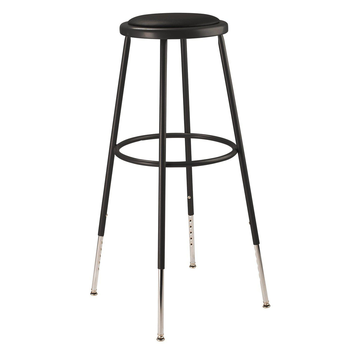 Height Adjustable Heavy Duty Vinyl Padded Steel Stool