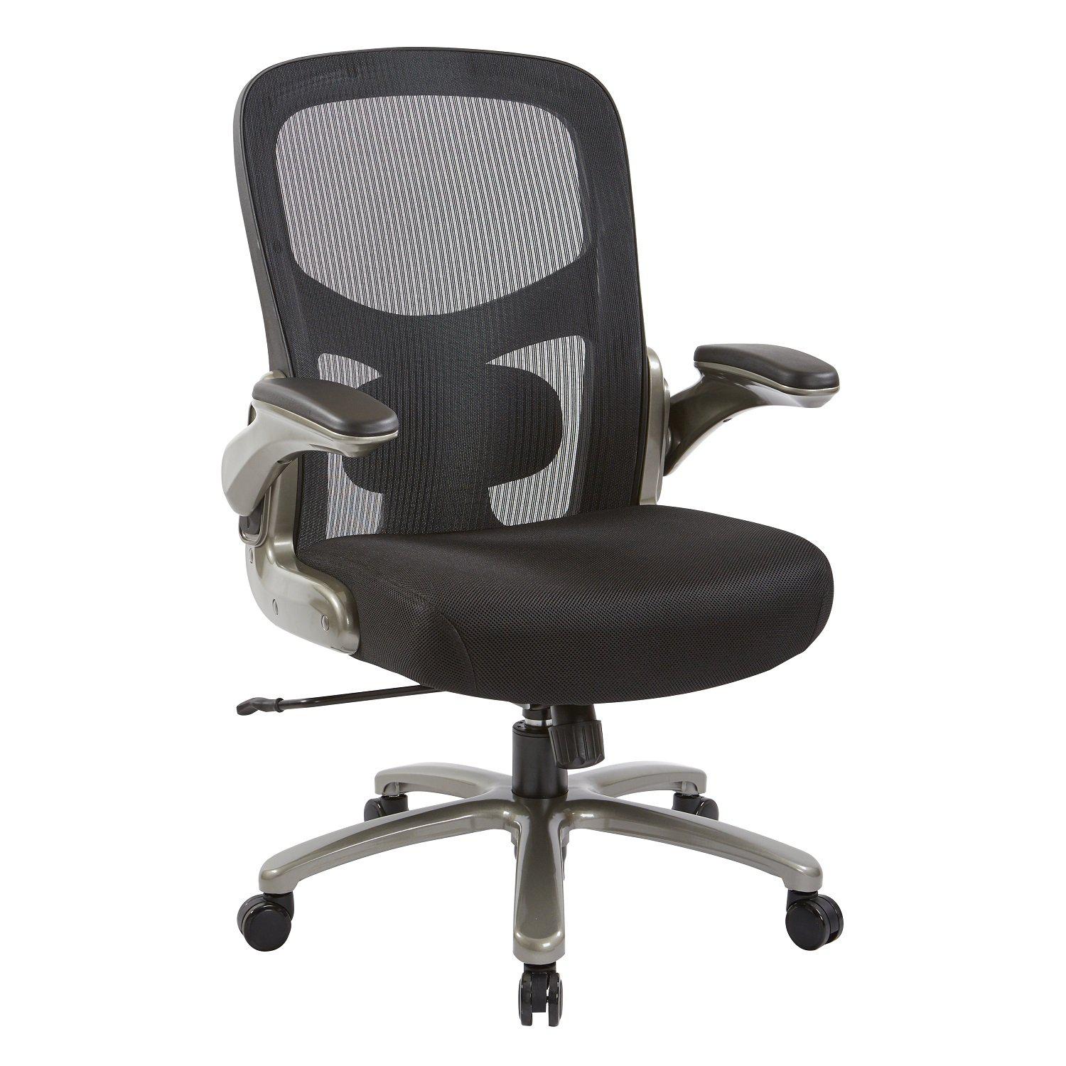 Big and Tall Mesh Back Black Mesh Seat Executive Chair