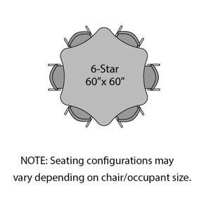 MG Series Adjustable Height Activity Table, 60" 6-Star