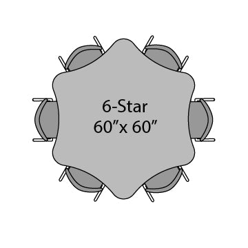 Apex Adjustable Height Collaborative Student Table with Dry Erase Laminate Markerboard Top, 60" 6 Star