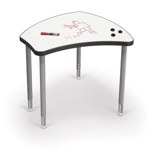 Hierarchy Shapes Desk + Porcelain Steel Dry Erase Whiteboard Top, LIFETIME WARRANTY