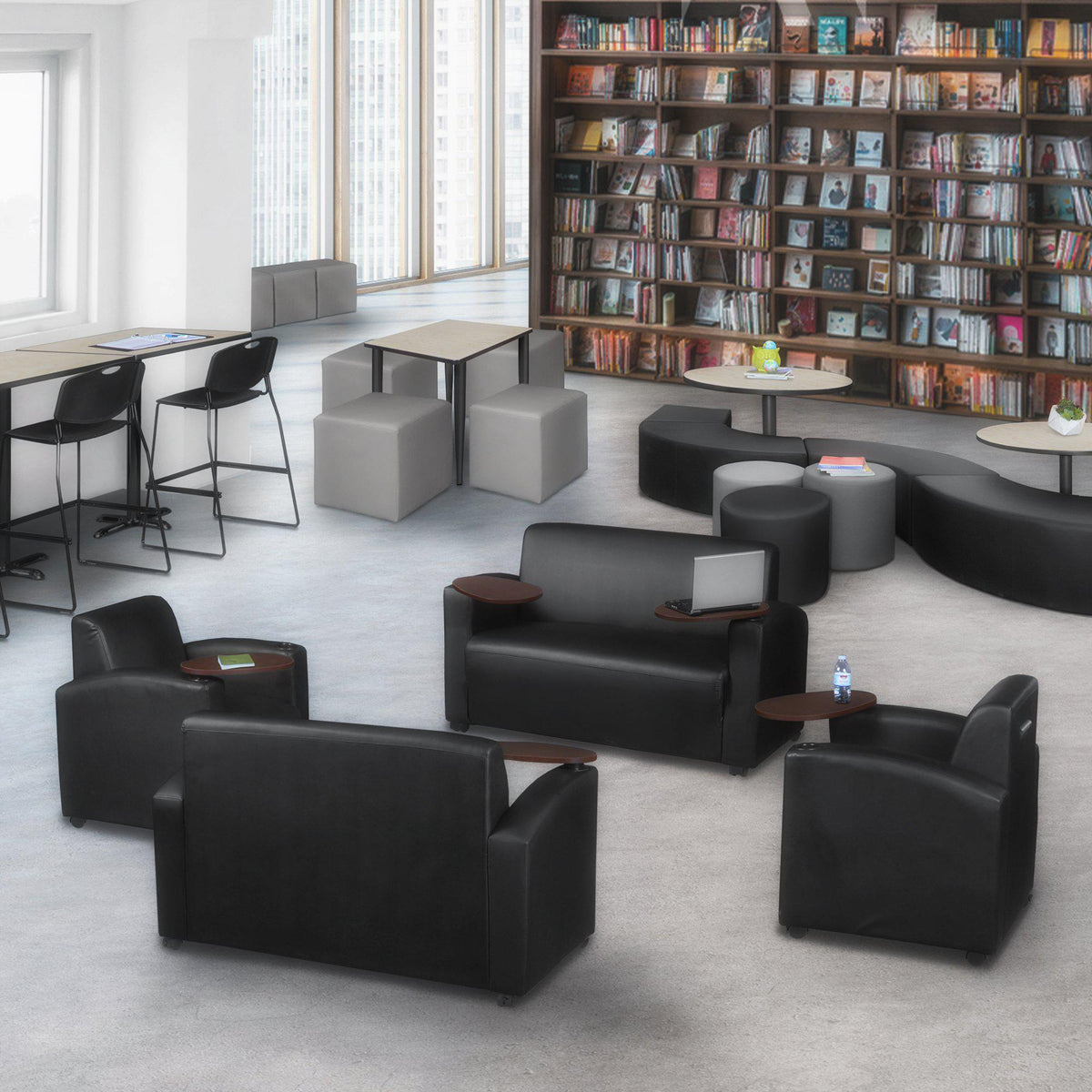 Supernova Tablet Arm Loveseat