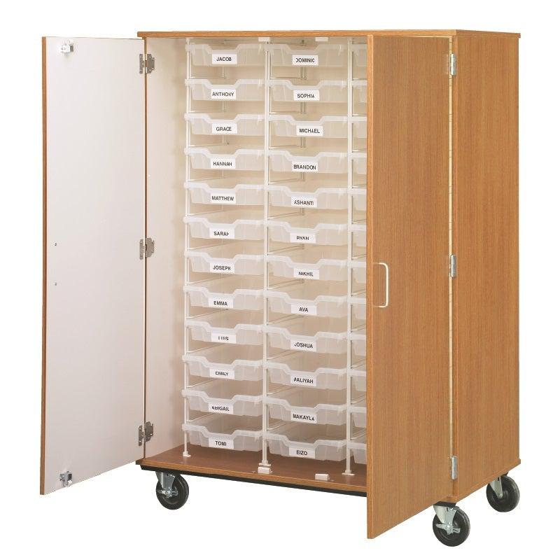 Mobile Storage Cabinet with Bins
