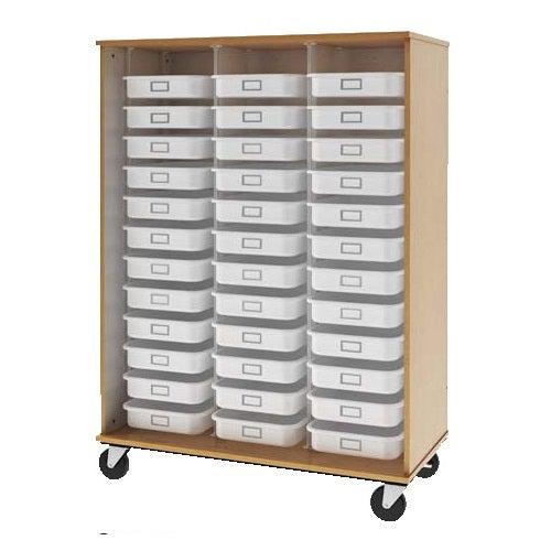 Open Tray Mobile Storage, (36) 3.5" Trays