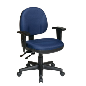 Sculptured Ergonomic Manager's Chair with Adjustable Arms