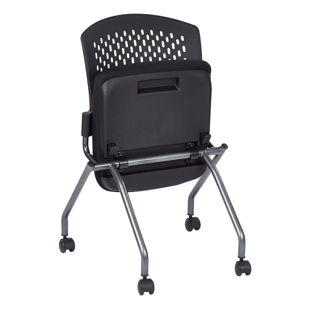 Deluxe Folding/Nesting Armless Chair with Ventilated Plastic Back