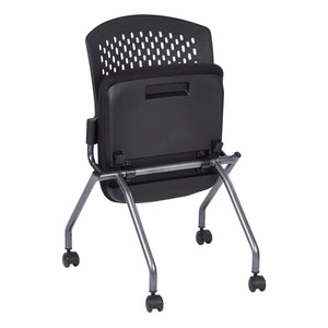 Deluxe Folding/Nesting Armless Chair with Ventilated Plastic Back