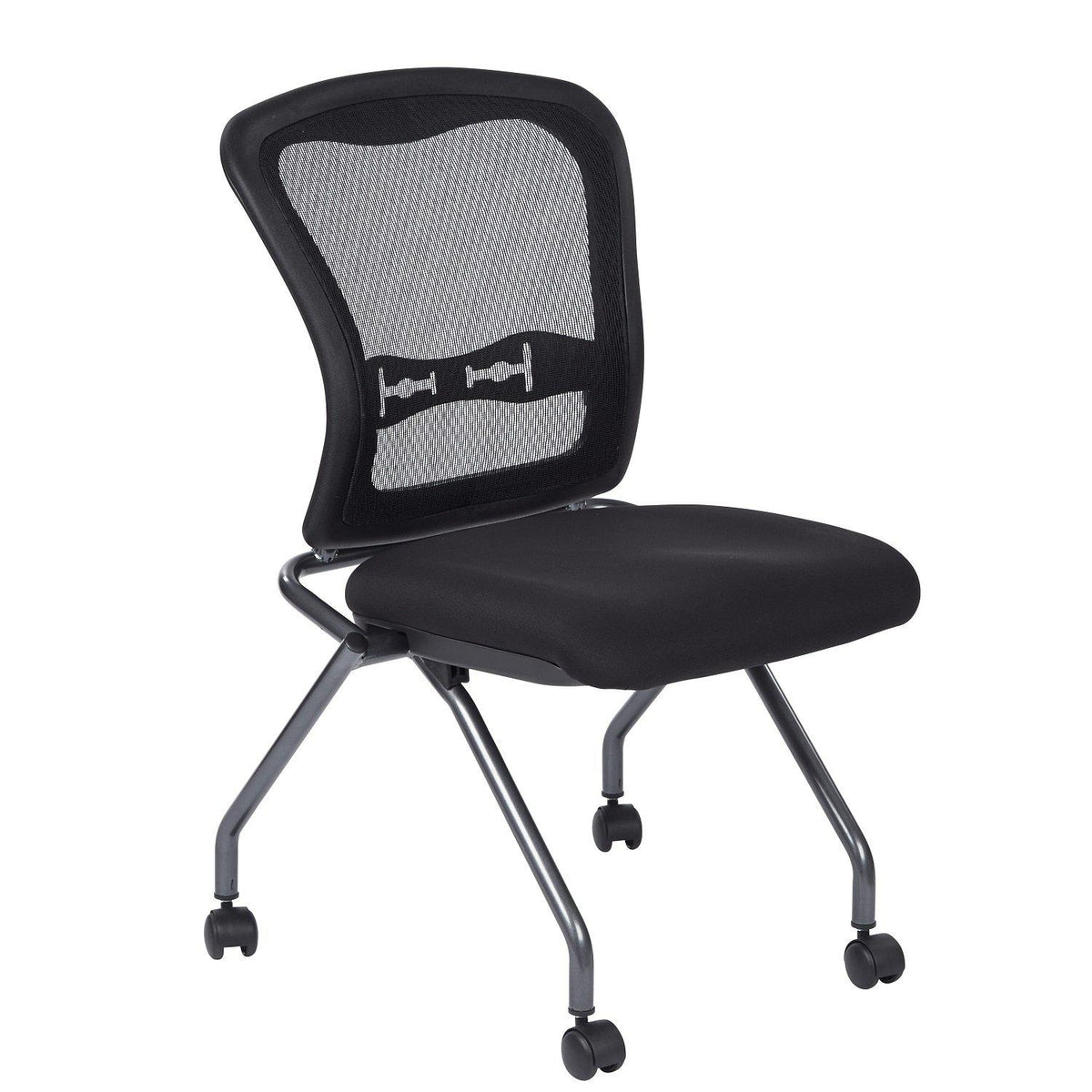 Deluxe ProGrid® Mesh Back Folding/Nesting Chair with Casters