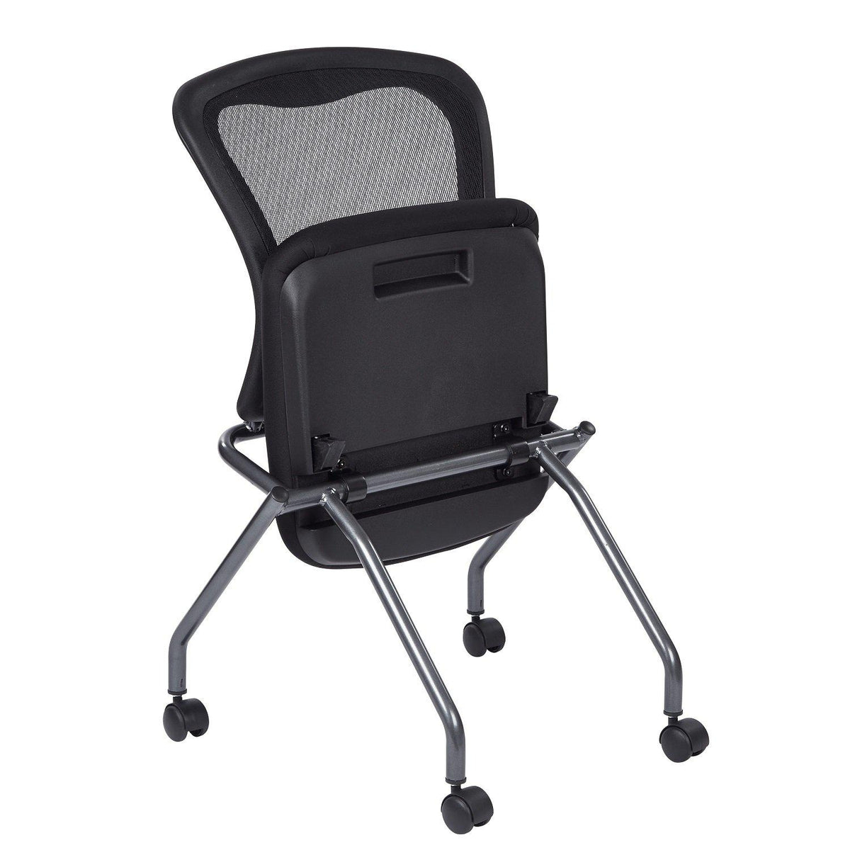 Deluxe ProGrid® Mesh Back Folding/Nesting Chair with Casters - NextGen ...