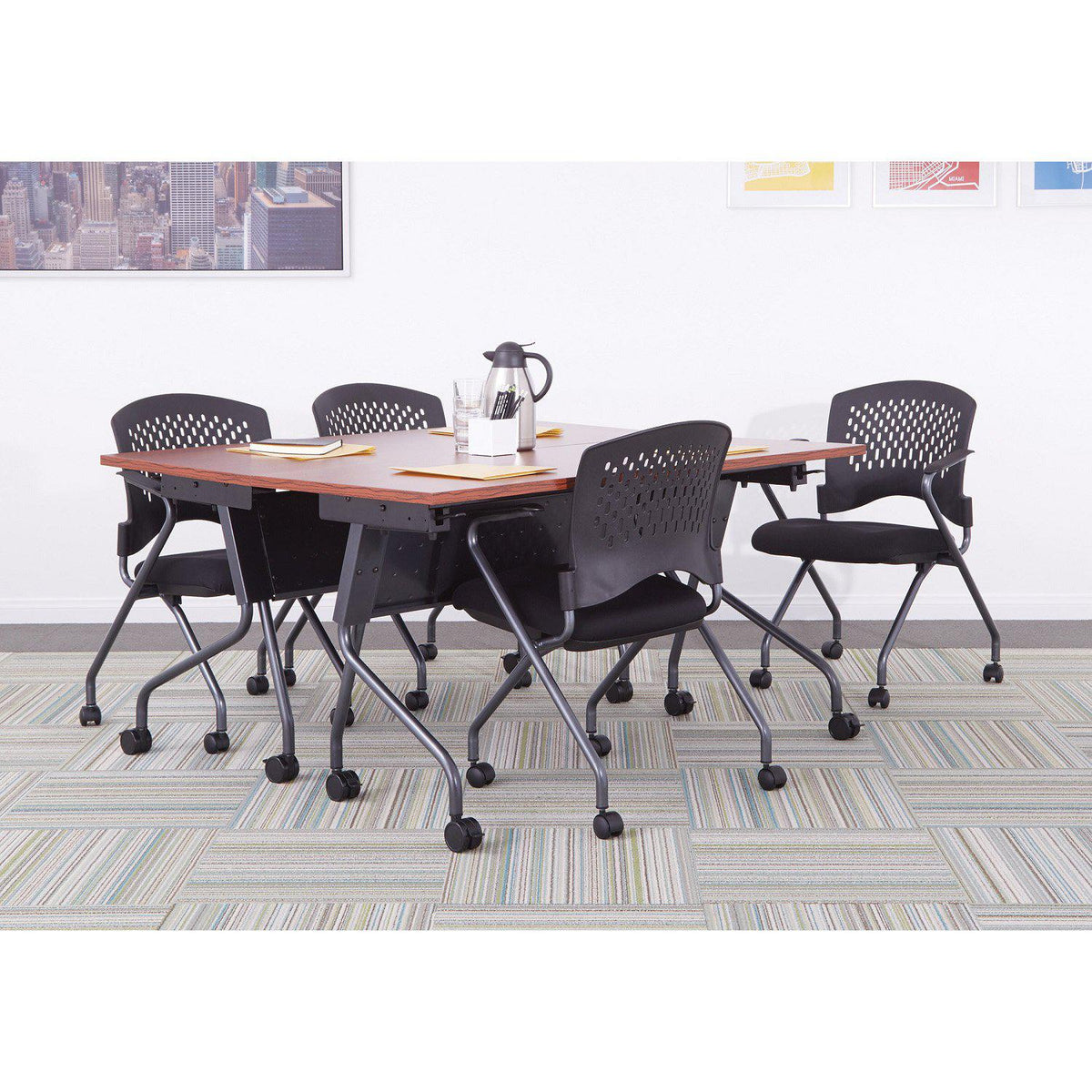 Folding/Nesting Mobile Training Tables, Rectangular, 60" x 24" x 29.5" H