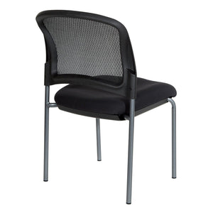ProGrid® Mesh Back Titanium Finish Stacking Visitor's Chair