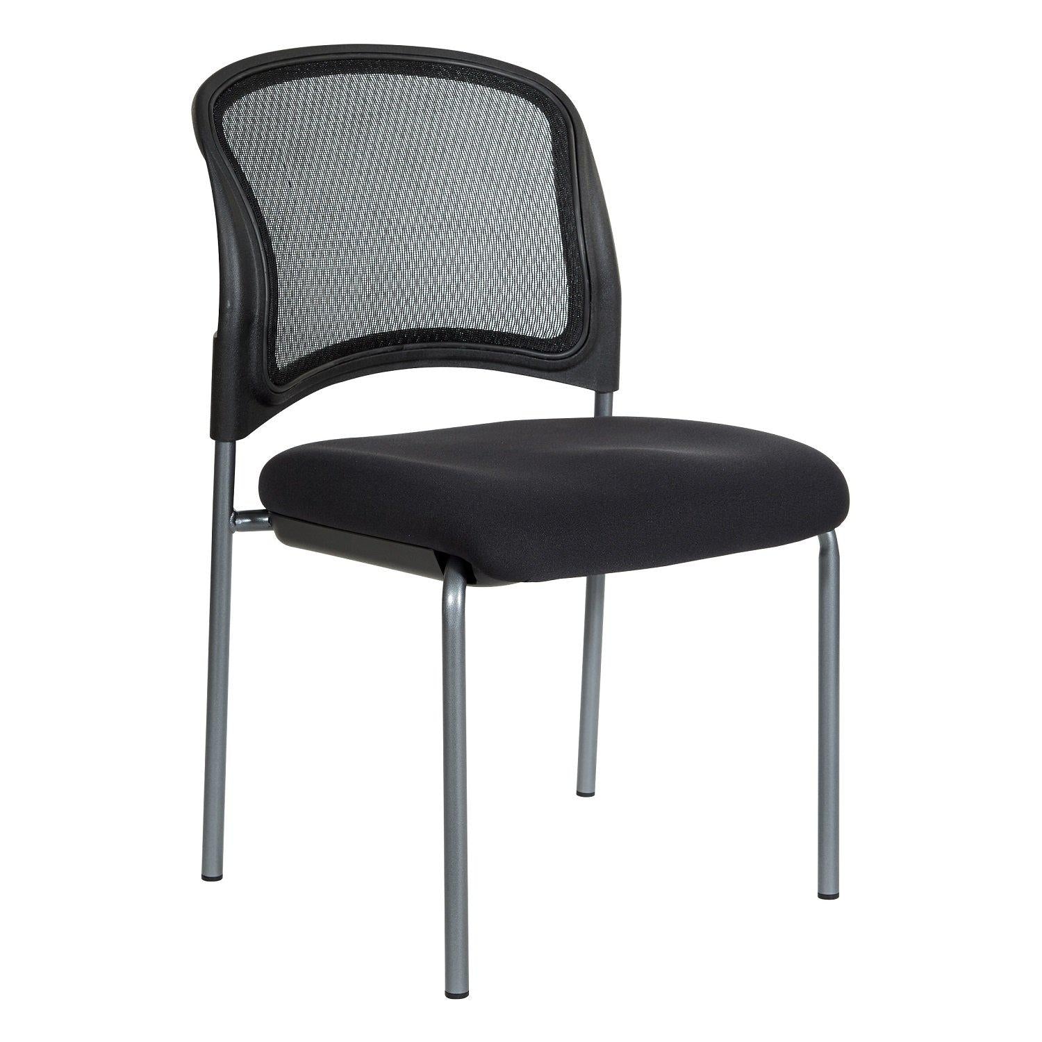 ProGrid® Mesh Back Titanium Finish Stacking Visitor's Chair