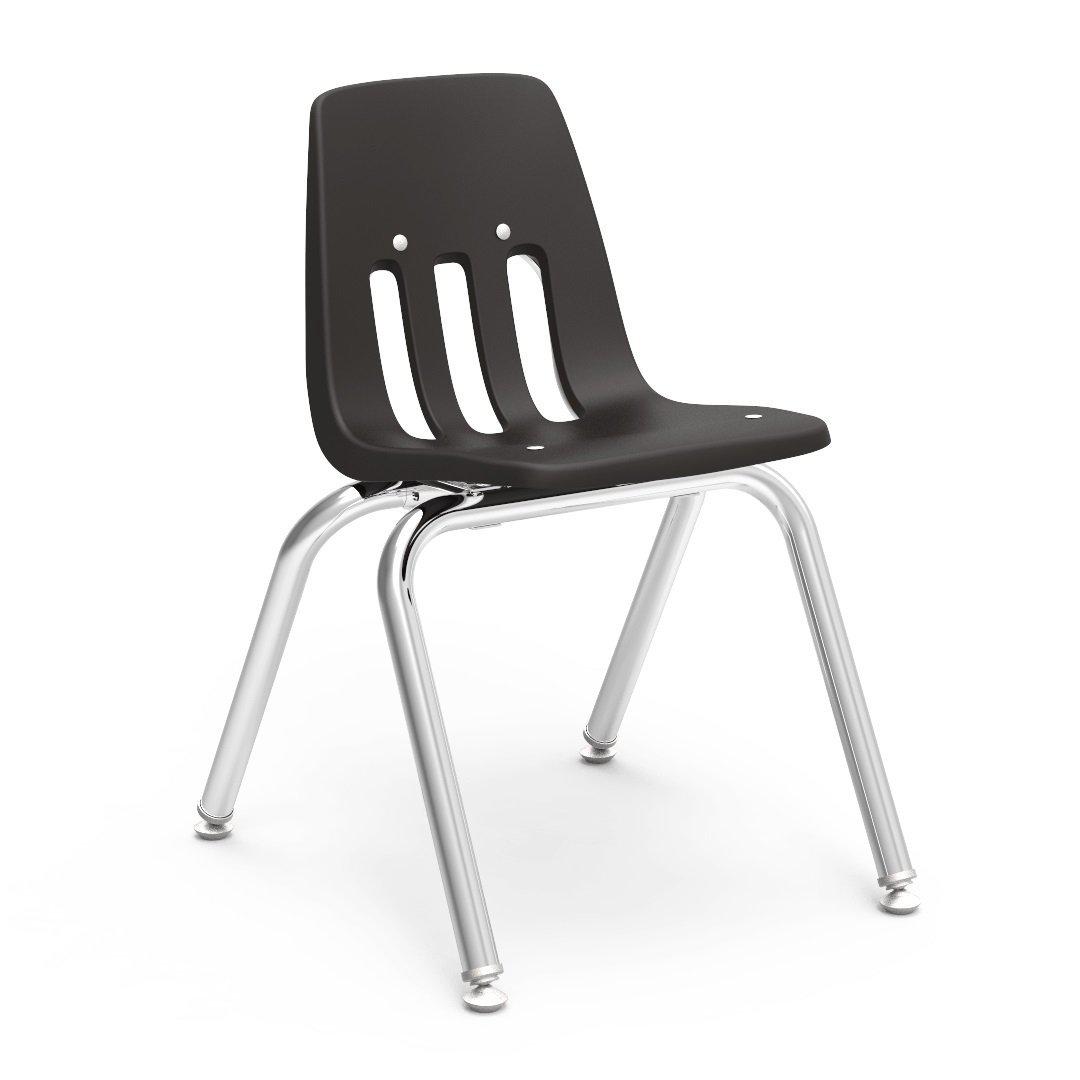 9000 Series 4-Leg Stack Chairs-Chairs-14"-Black-