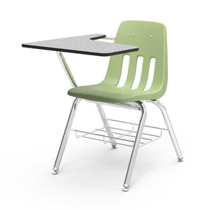 9000 Series Chair Desk with Tablet Arm Top-Desks-Green Apple-Grey Nebula-