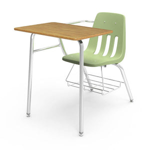 9000 Series Combo Unit with 18" x 24" Top-Desks-Green Apple-Medium Oak-