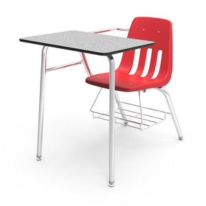 9000 Series Combo Unit with 18" x 24" Top-Desks-Red-Grey Nebula-