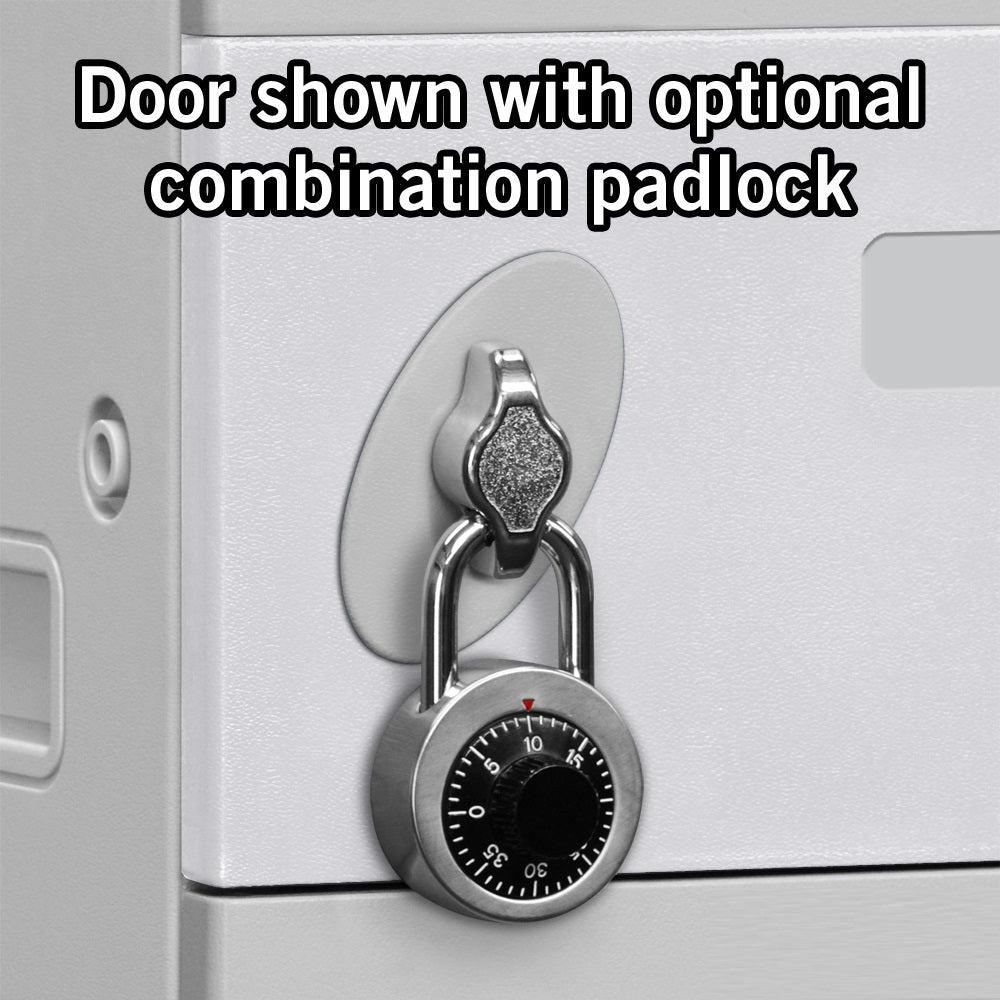 12" Wide Ten Tier ABS Plastic Locker, 1 Wide, 6 Feet High, 18 Inches Deep, Gray, Assembled