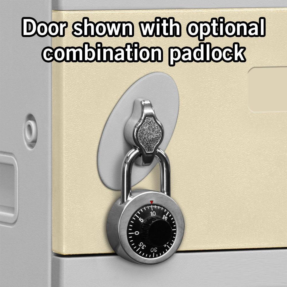 12" Wide Ten Tier ABS Plastic Locker, 1 Wide, 6 Feet High, 18 Inches Deep, Tan, Assembled