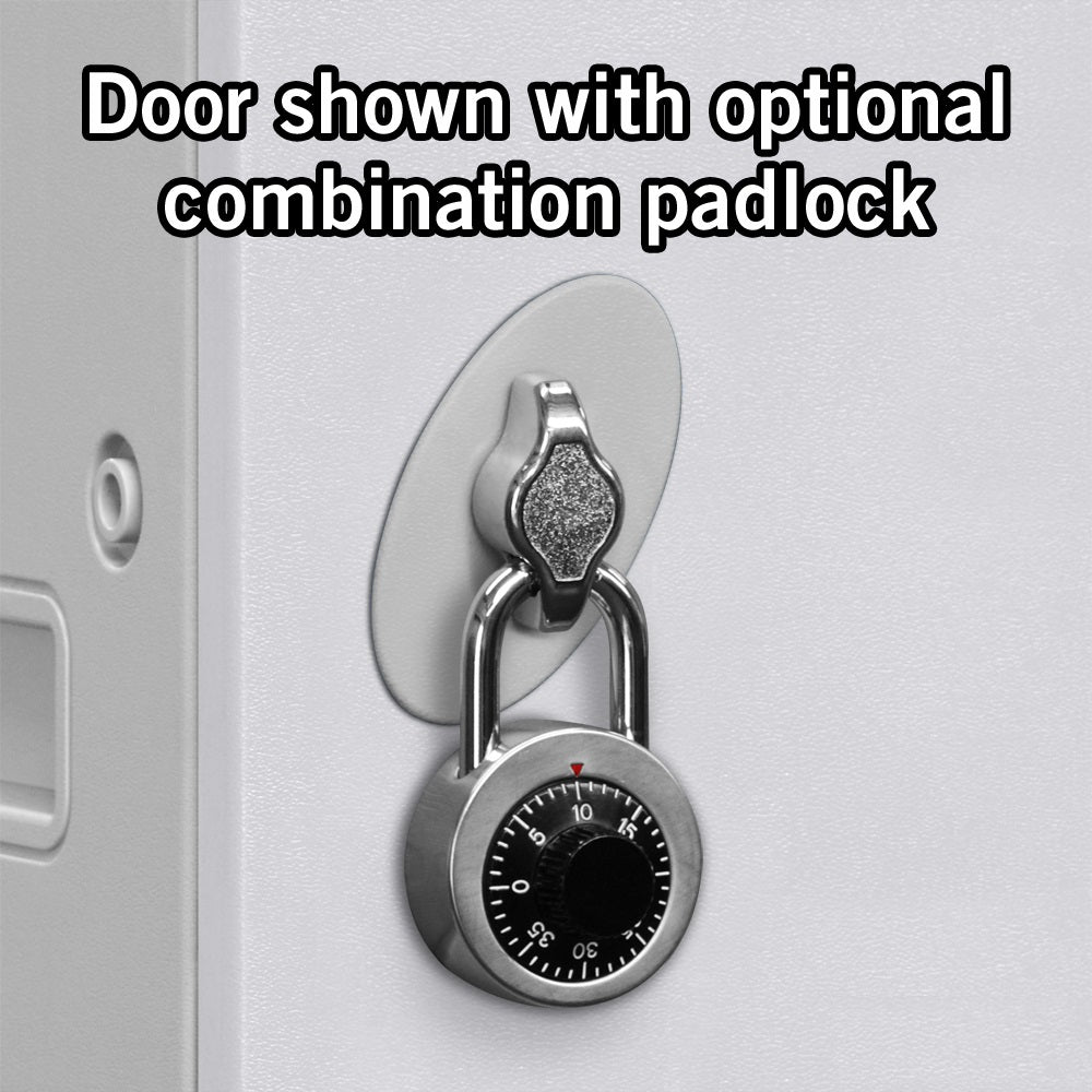 12" Wide Four Tier ABS Plastic Locker, 1 Wide, 6 Feet High, 18 Inches Deep, Gray, Assembled