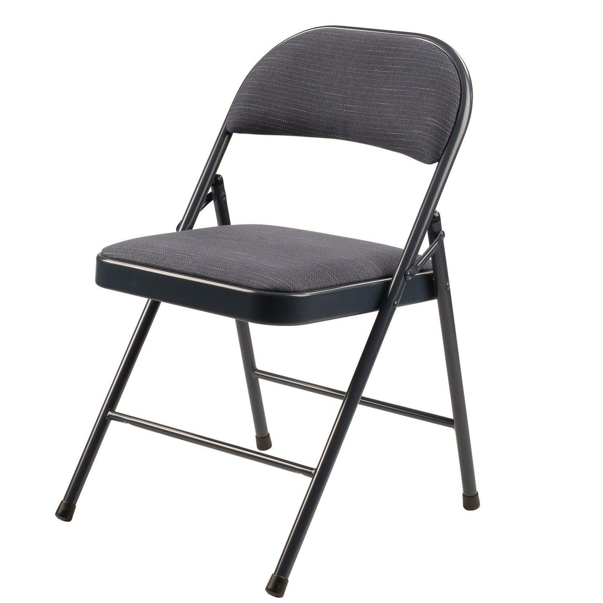 Commercialine 900 Series Fabric Padded Steel Folding Chair, Star Trail Blue Fabric with Blue Frame