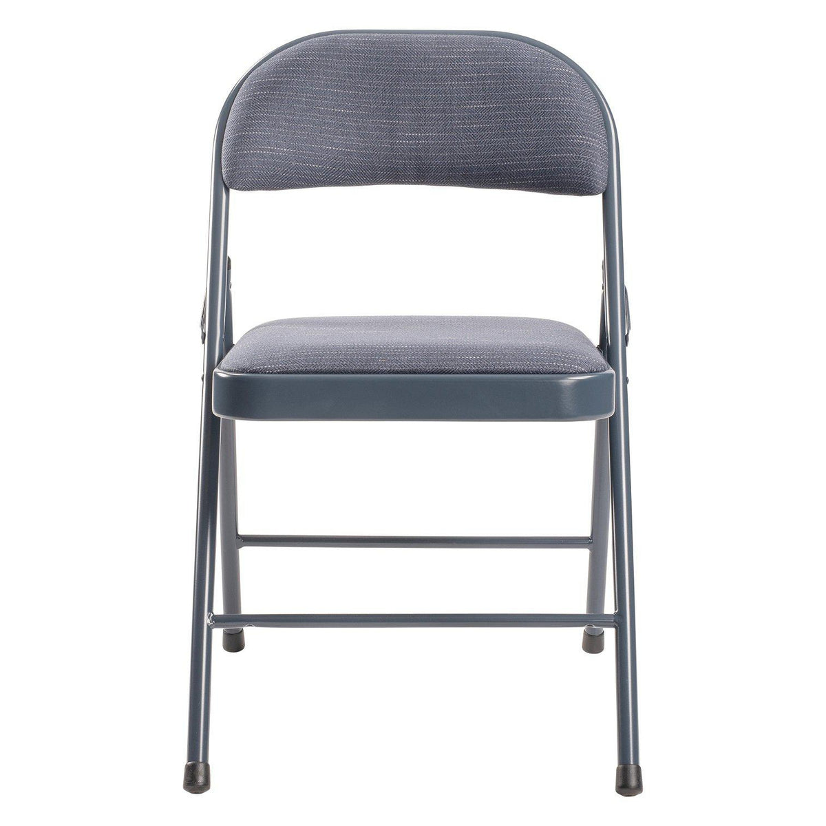 Commercialine 900 Series Fabric Padded Steel Folding Chair, Star Trail Blue Fabric with Blue Frame