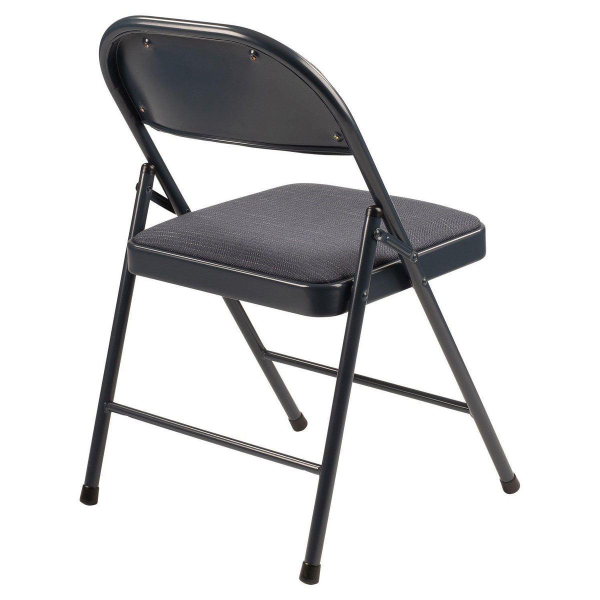 Commercialine 900 Series Fabric Padded Steel Folding Chair, Star Trail Blue Fabric with Blue Frame