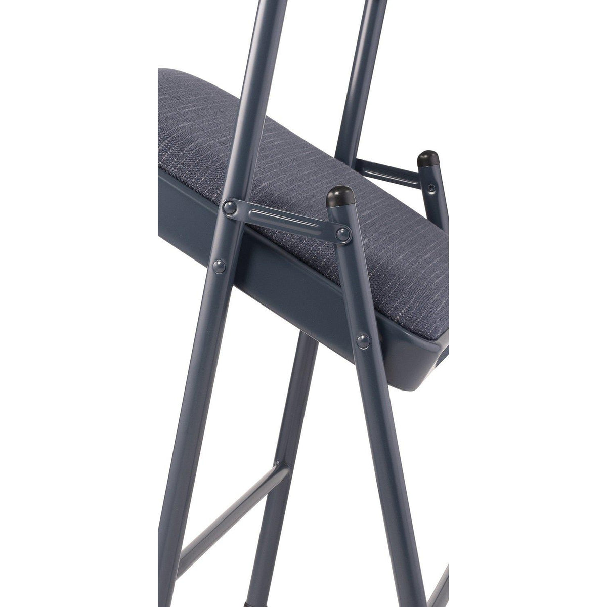 Commercialine 900 Series Fabric Padded Steel Folding Chair, Star Trail Blue Fabric with Blue Frame