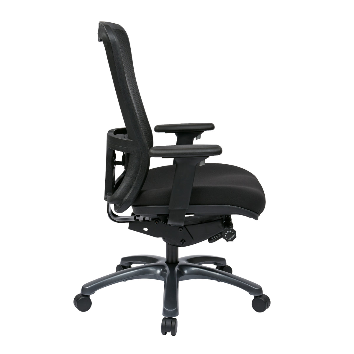 ProGrid® High Back Managers Chair with Coal Free Flex Fabric Seat, 3-Way Adjustable Arms and Seat Slider