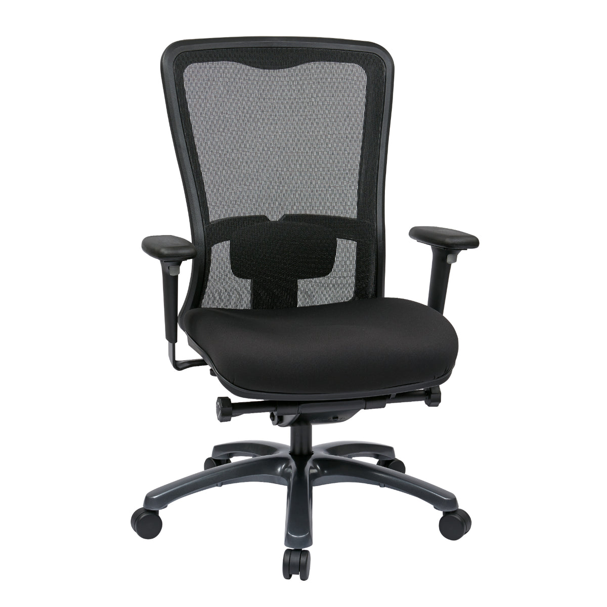 ProGrid® High Back Managers Chair with Coal Free Flex Fabric Seat, 3-Way Adjustable Arms and Seat Slider