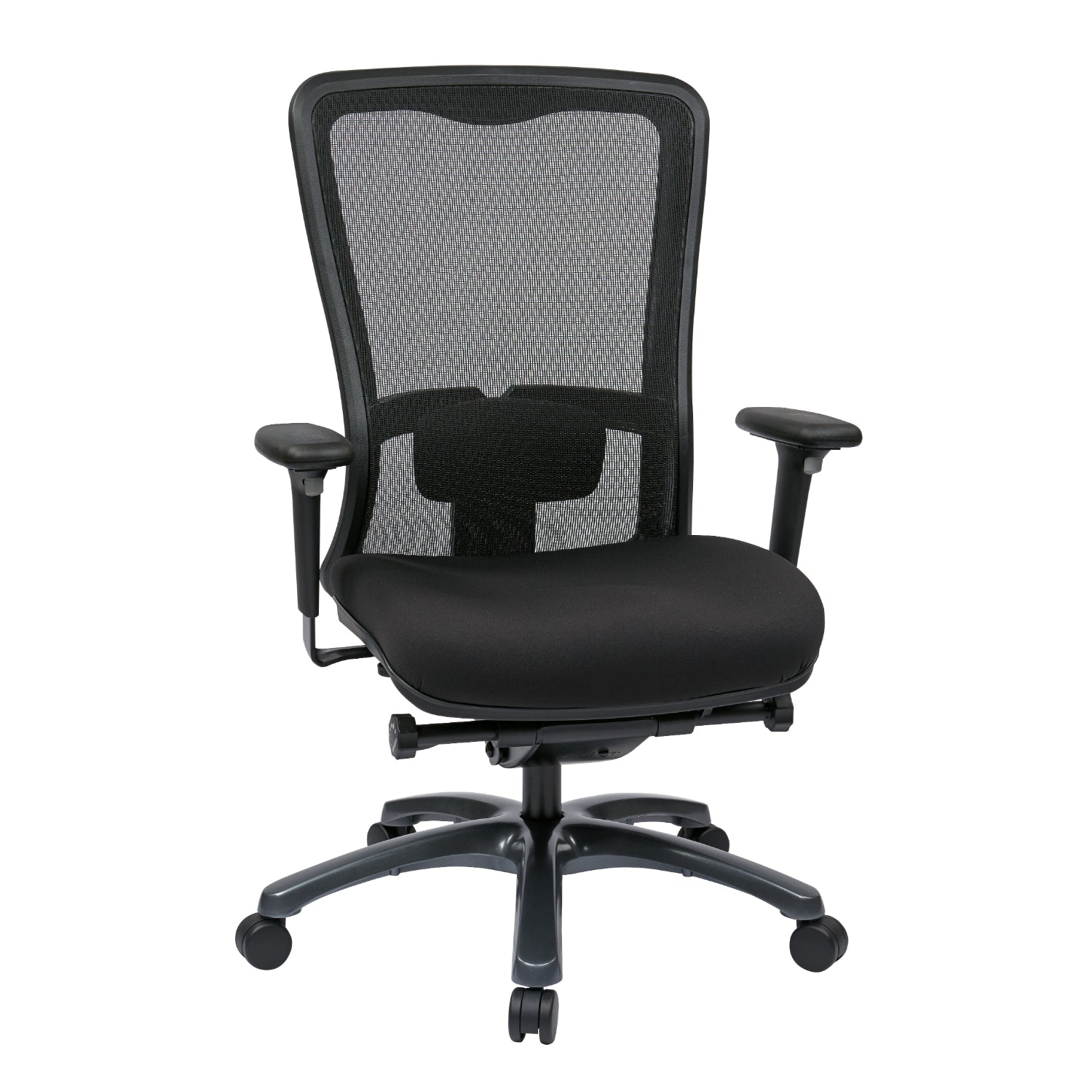 ProGrid® High Back Managers Chair with Coal Free Flex Fabric Seat, 3-Way Adjustable Arms and Seat Slider
