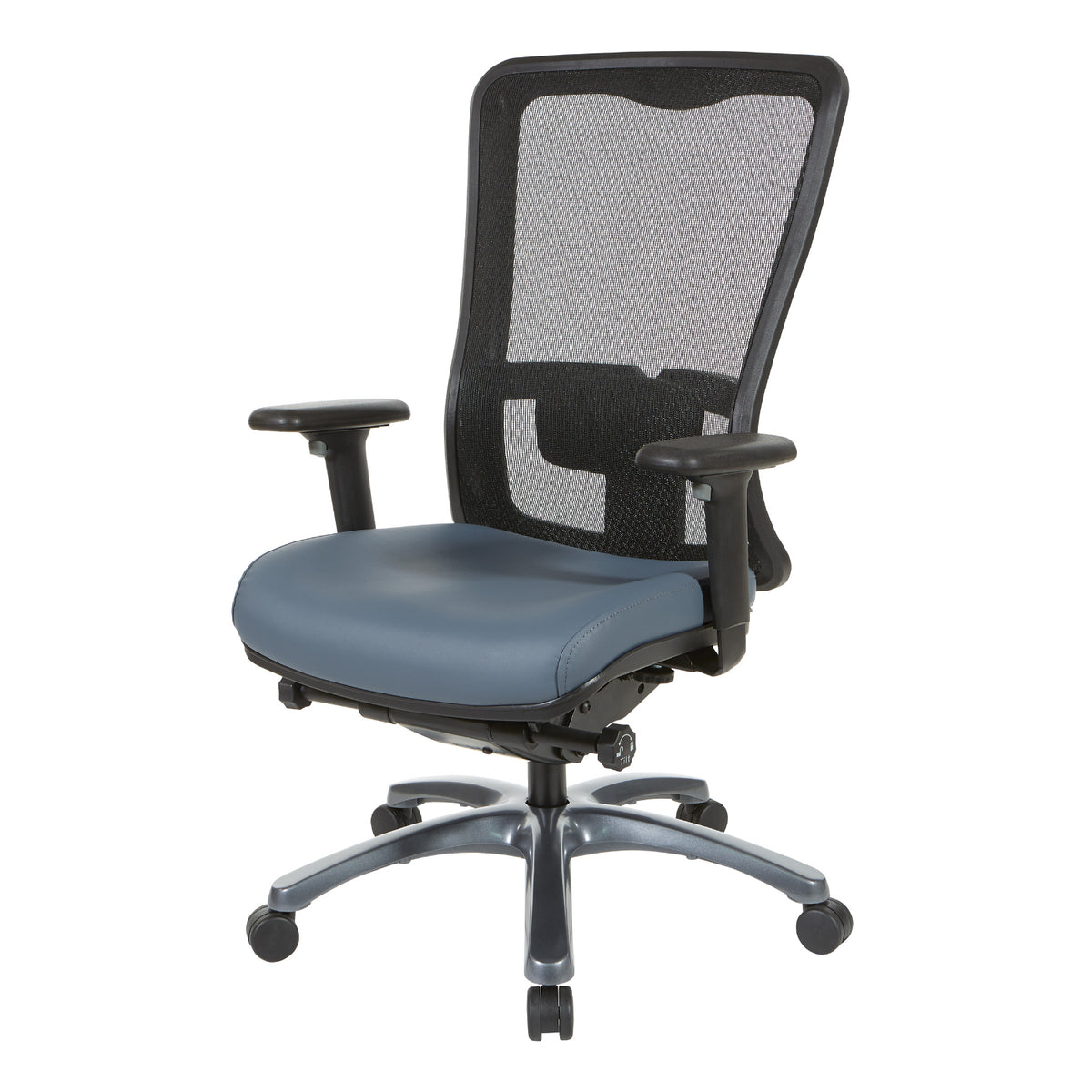 ProGrid® High Back Managers Chair with Antimicrobial Vinyl Seat, 3-Way Adjustable Arms and Seat Slider