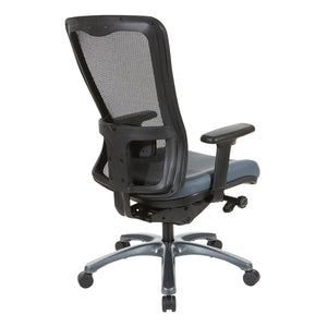 ProGrid® High Back Managers Chair with Antimicrobial Vinyl Seat, 3-Way Adjustable Arms and Seat Slider